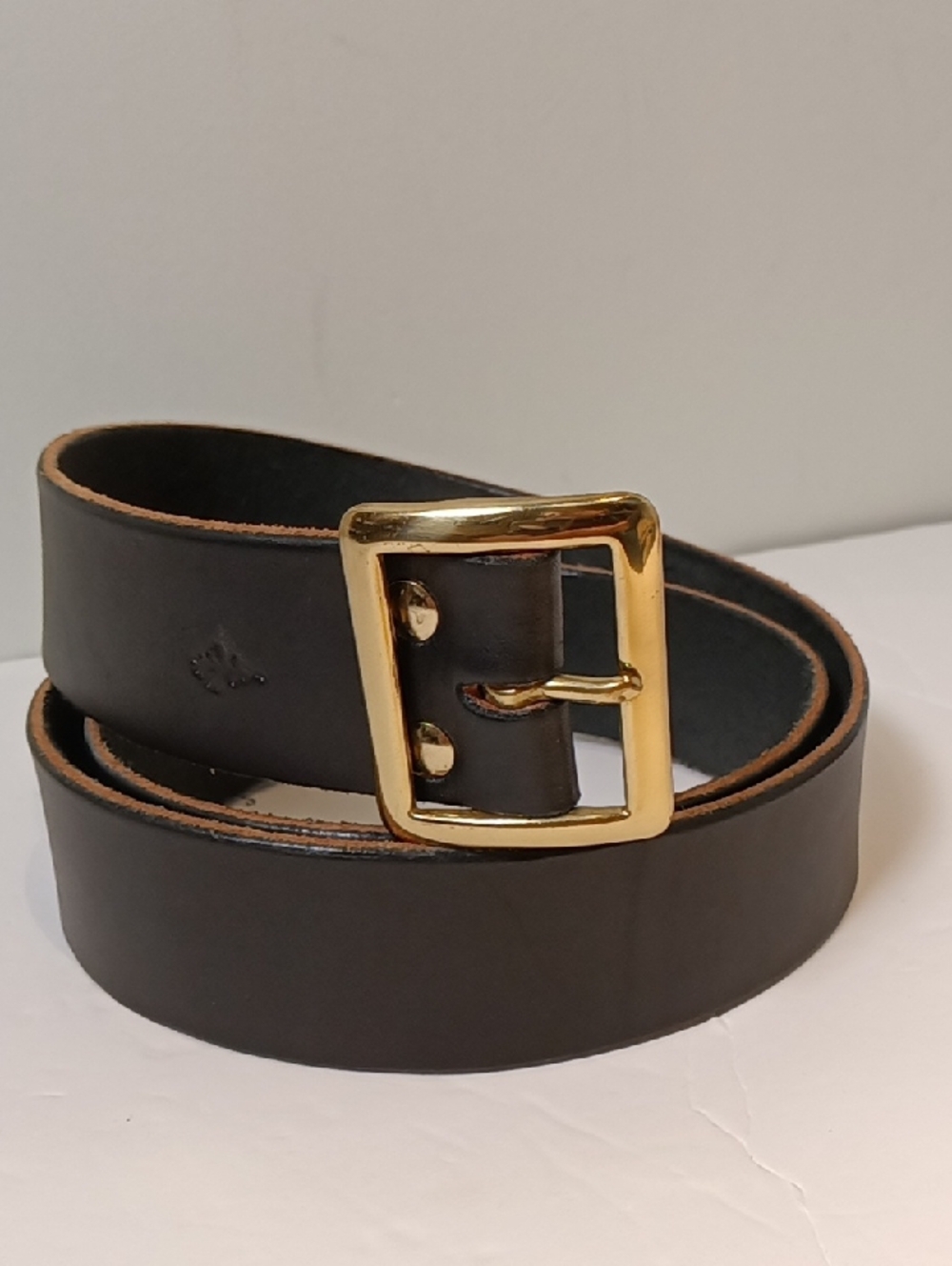 Ginew Men's 1-3/4" Wide Black Leather Belt Size 42